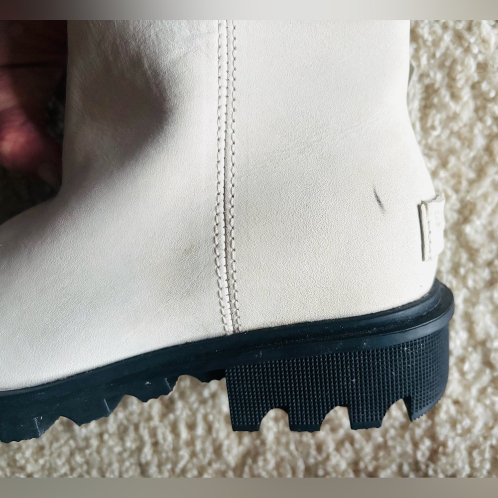 Sorel Phoenix Zip Women's Fawn Suede Waterproof Ankle Boots - White Size 5 - Picture 7 of 7